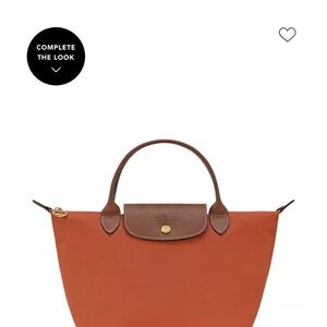 Longchamp Terracotta Tote with Brown Accents
